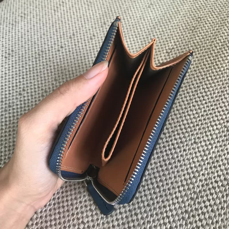 Coin zip purse /Navy blue