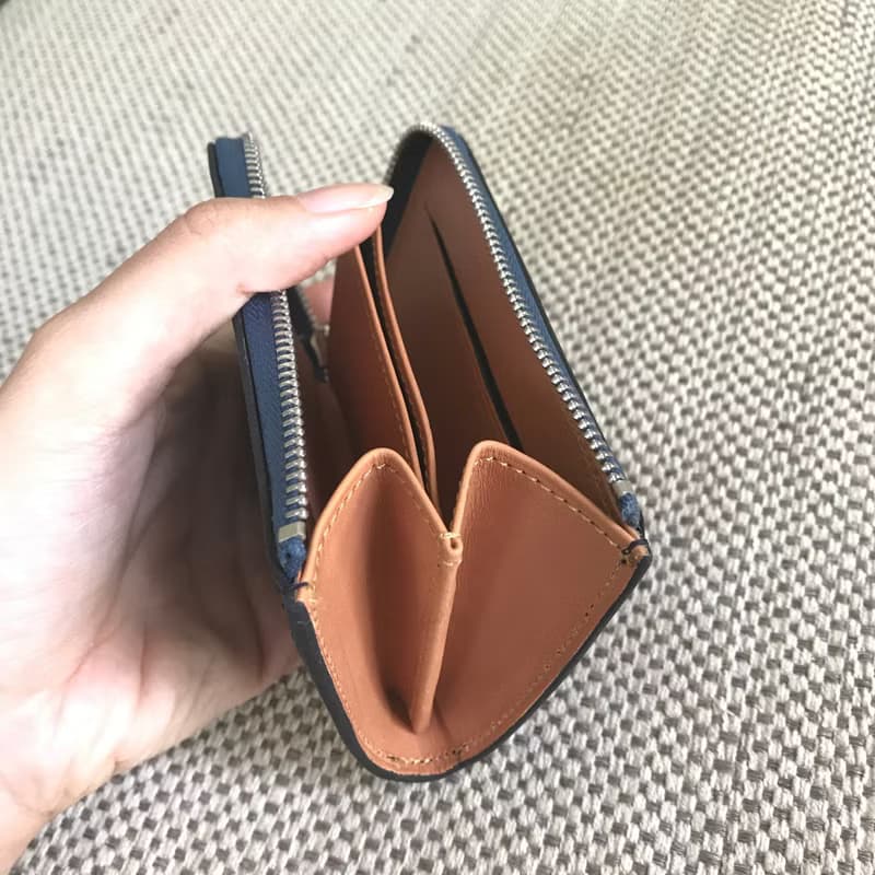 Coin zip purse /Navy blue