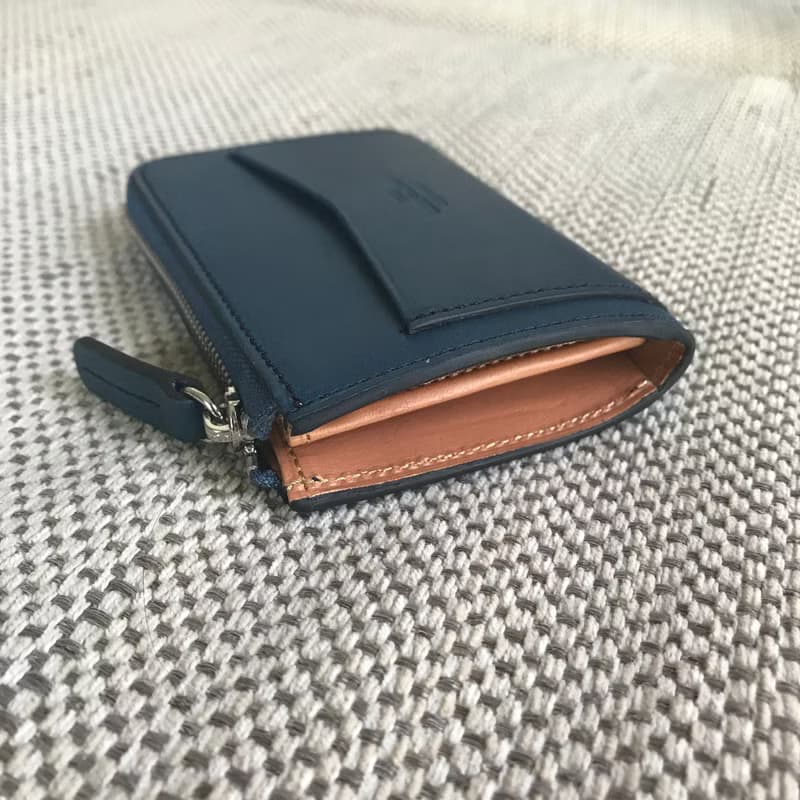Coin zip purse /Navy blue