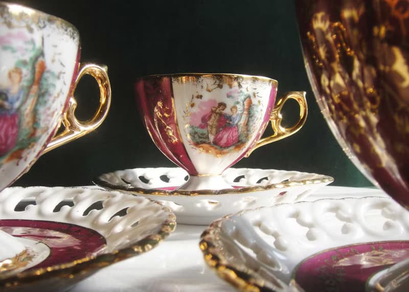 【老時光 OLD-TIME】早期日本製古典精美茶具組(一杯一盤為一組