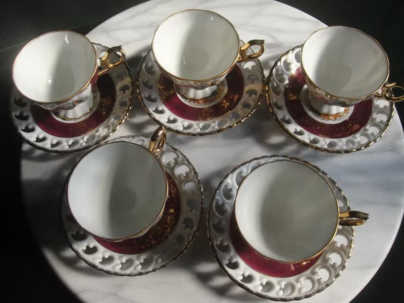 【老時光 OLD-TIME】早期日本製古典精美茶具組(一杯一盤為一組