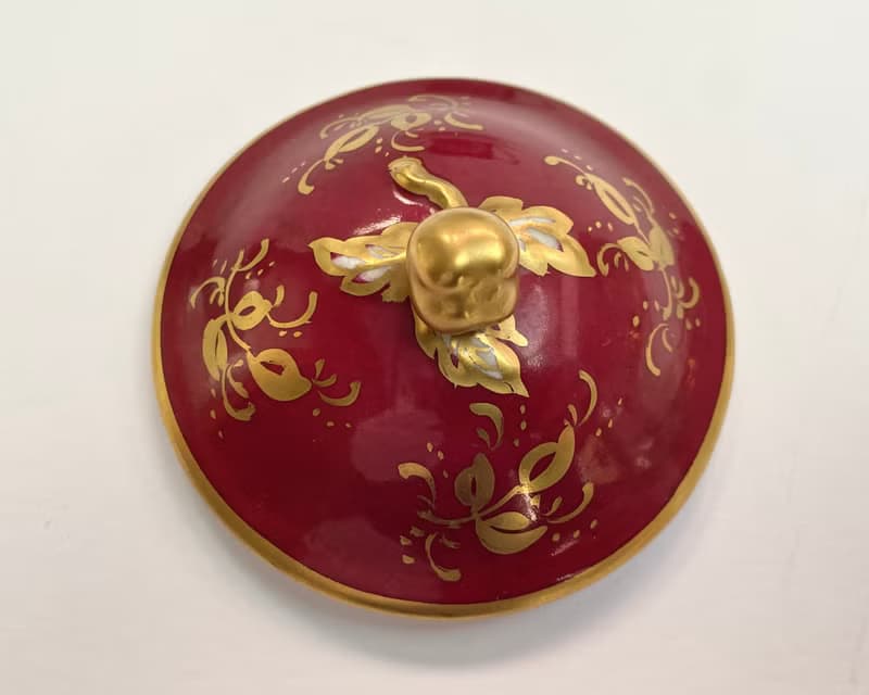 有蓋碗糖碗附碟陶瓷糖果盒手繪來自法國