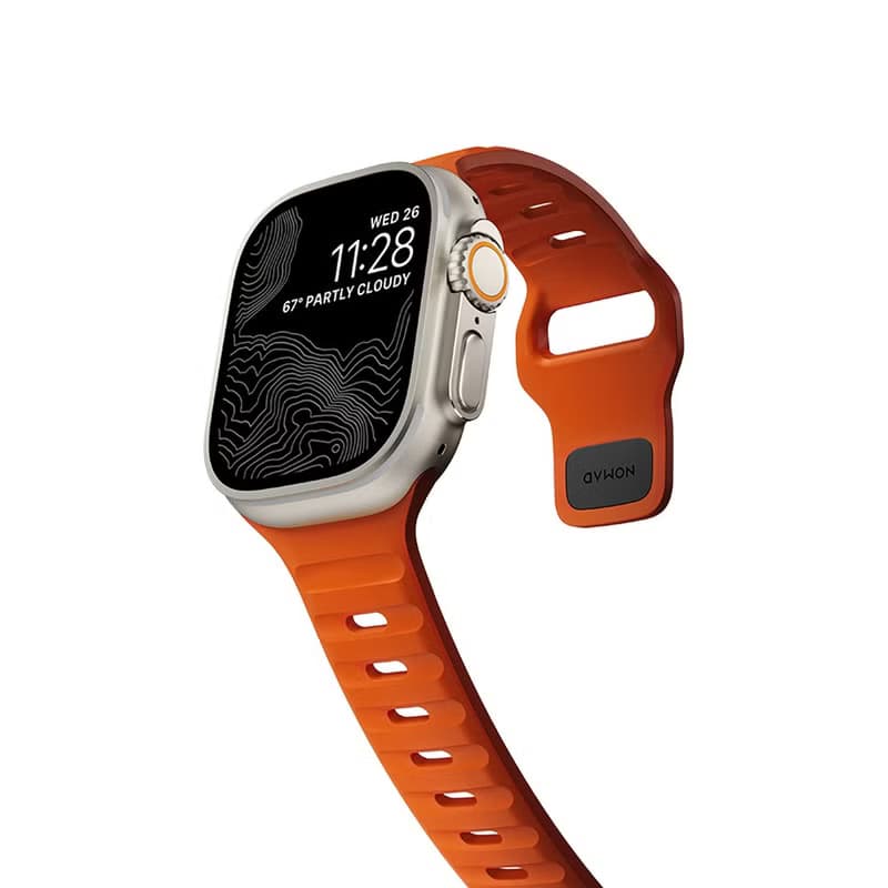 【美國NOMAD】Apple Watch專用運動風FKM橡膠錶帶-49/45/44/42mm