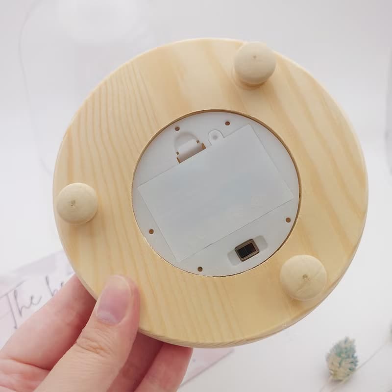 日系永生花LED玻璃罩夜燈/永生花/玫瑰花/擺飾/花禮/禮物/開幕