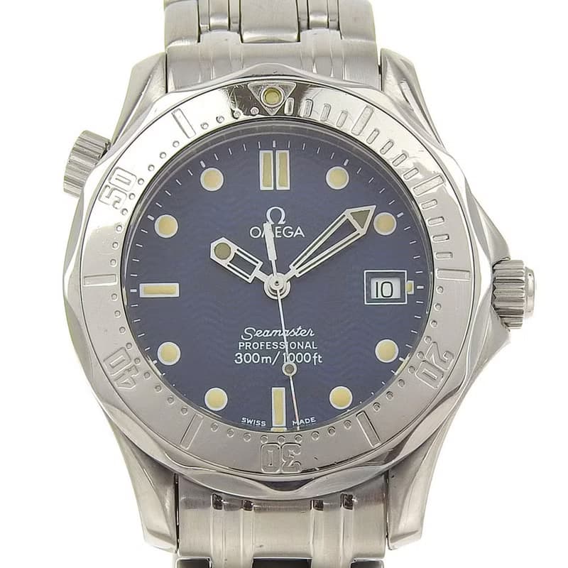 【日本直送】オメガ OMEGA シーマスター 300M 腕時計 プロフェッショナル SS クオーツ アナログ表示 ネイビー文字盤 メンズ【中古】
