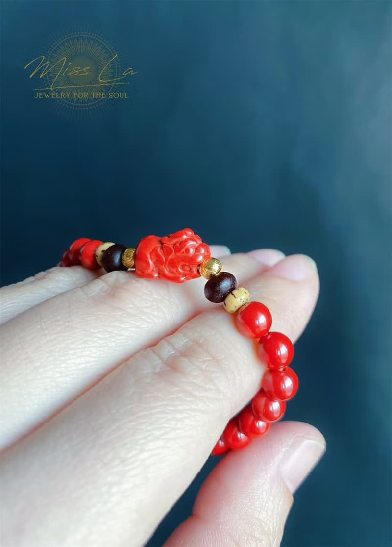 保平安 硃砂 貔貅  菩提 親子款 健康 除穢 設計款 手鍊 禮物