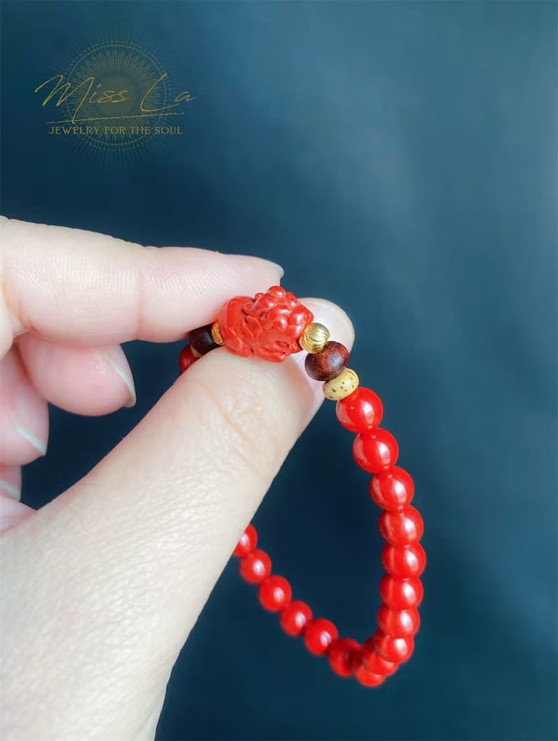 保平安 硃砂 貔貅  菩提 親子款 健康 除穢 設計款 手鍊 禮物