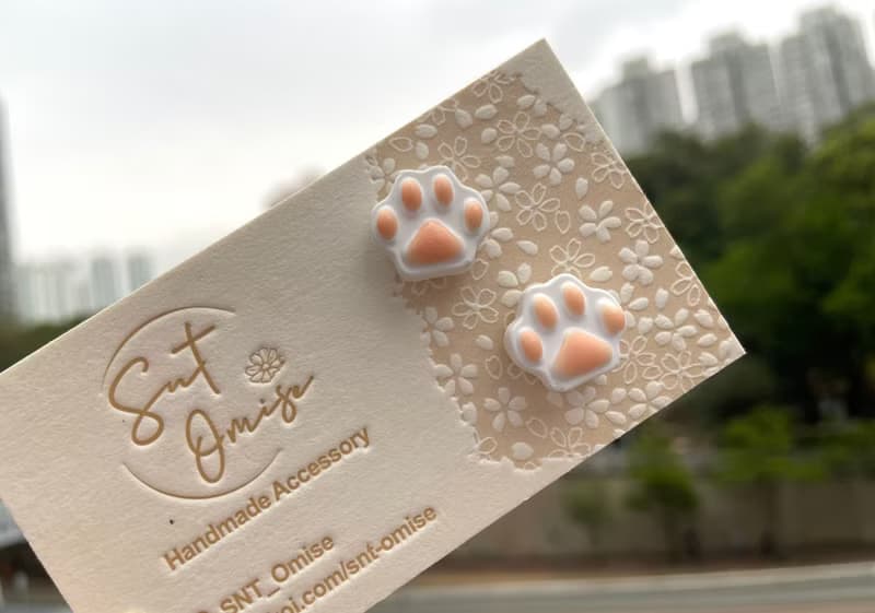 【喵・主子肉球 擴香石口罩扣】香港手作/擴香石飾品/寵物/貓奴