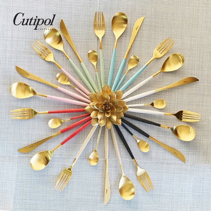 葡萄牙 Cutipol  MIO  奶茶銀  主餐三件組(刀叉匙)