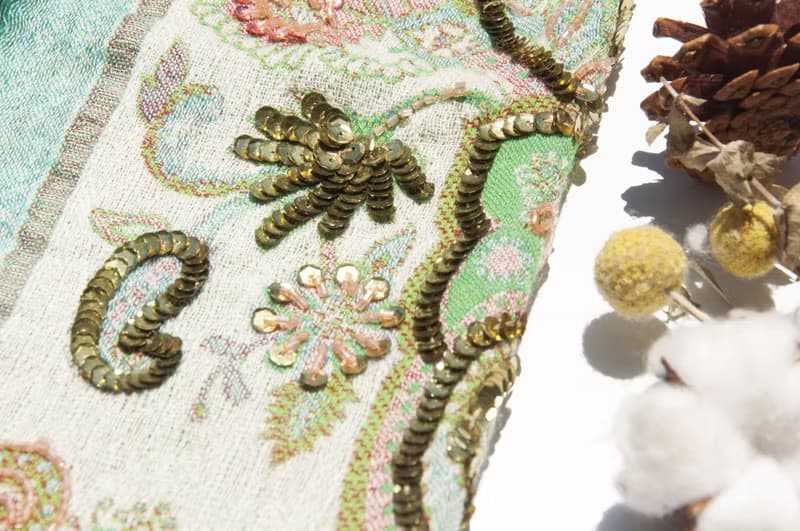 喀什米爾Cashmere/水煮羊毛披肩/針織圍巾/刺繡圍巾/羊絨披巾-花