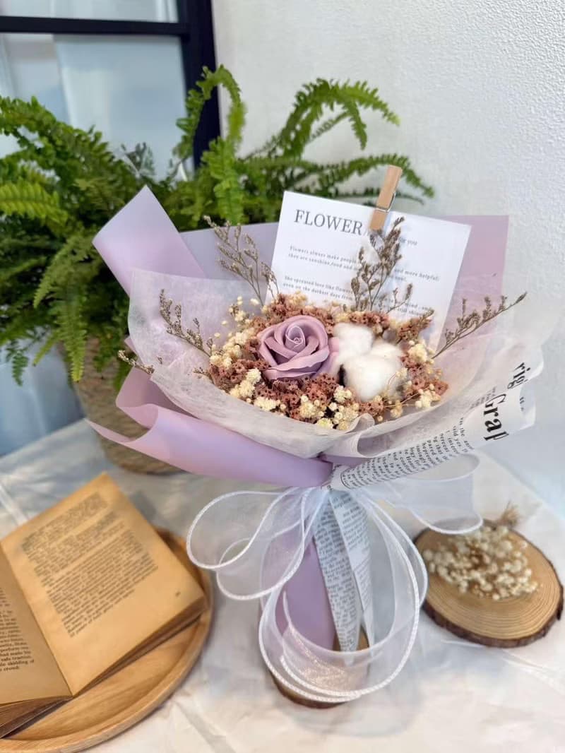 中型花束 香皂花束 乾燥花束 畢業花束 母親節 康乃馨 乾燥花