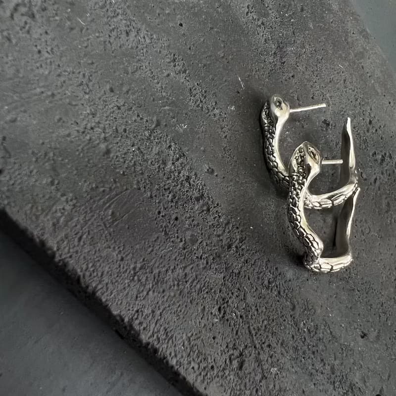 Serpent蛇型 純銀耳環