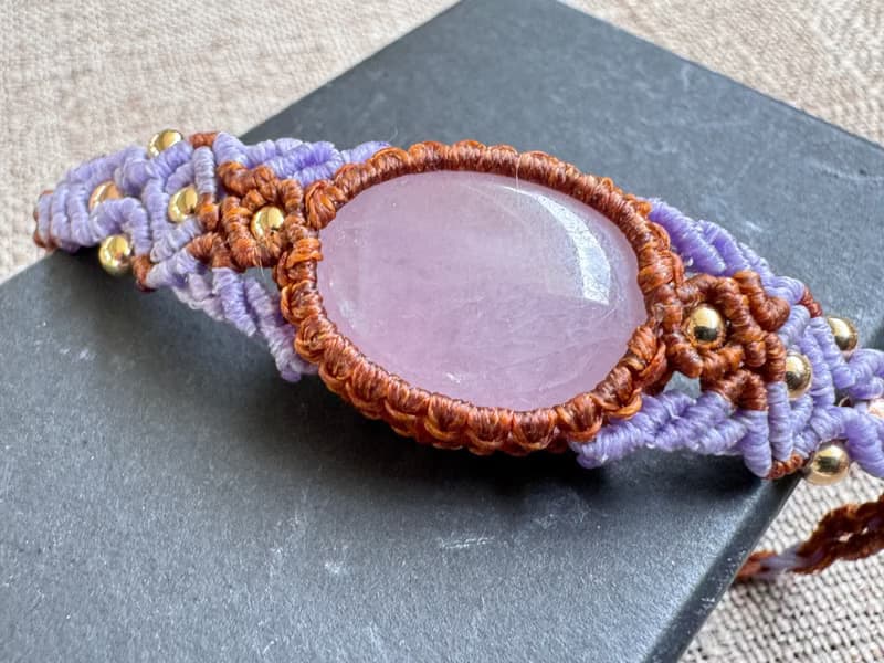 230642 Macrame 南美蠟線 紫鋰輝 手鍊