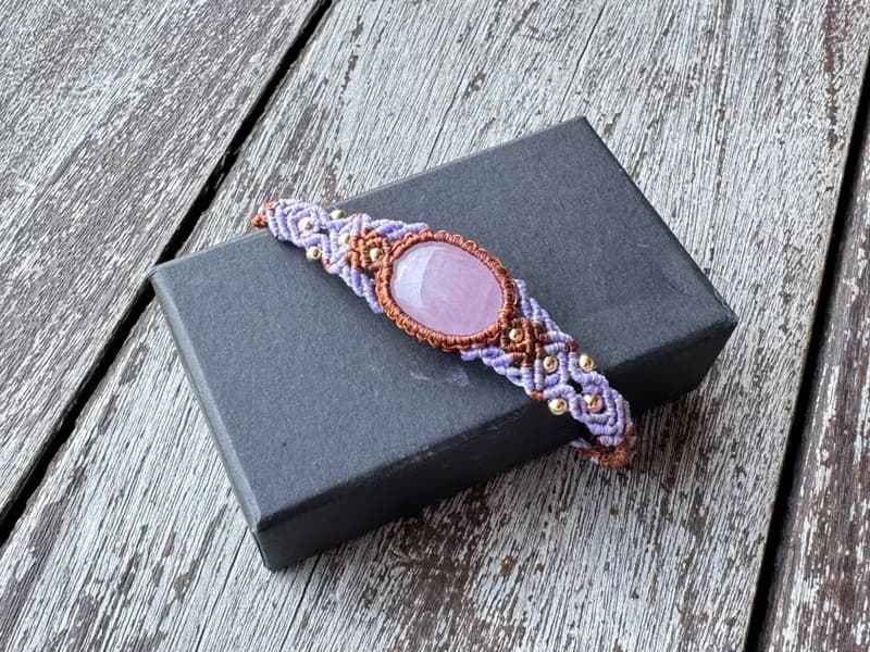 230642 Macrame 南美蠟線 紫鋰輝 手鍊