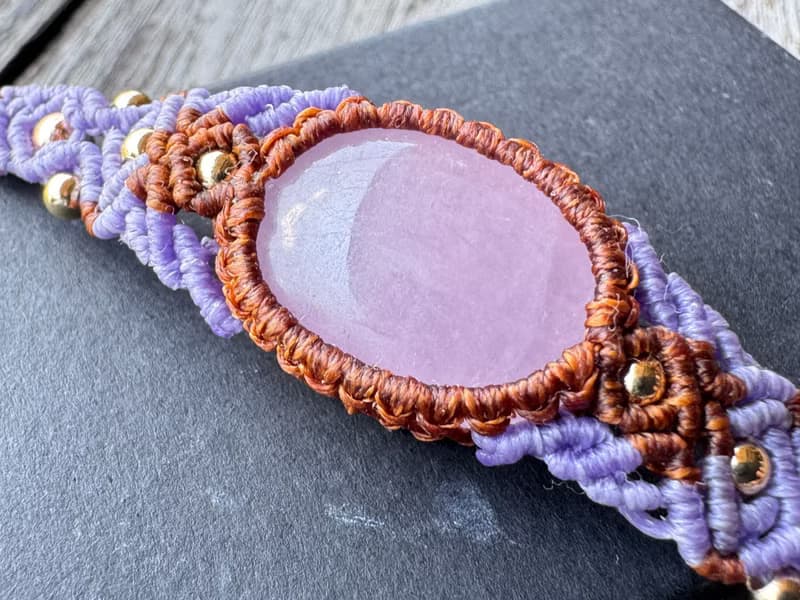 230642 Macrame 南美蠟線 紫鋰輝 手鍊