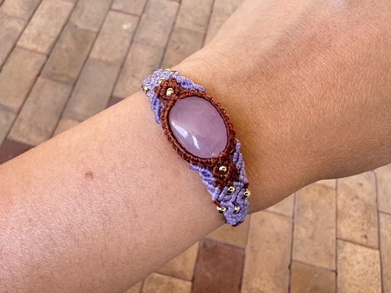 230642 Macrame 南美蠟線 紫鋰輝 手鍊