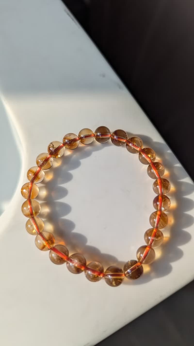 黃水晶 招財黃塔晶 天然黃水晶手鍊【8mm】