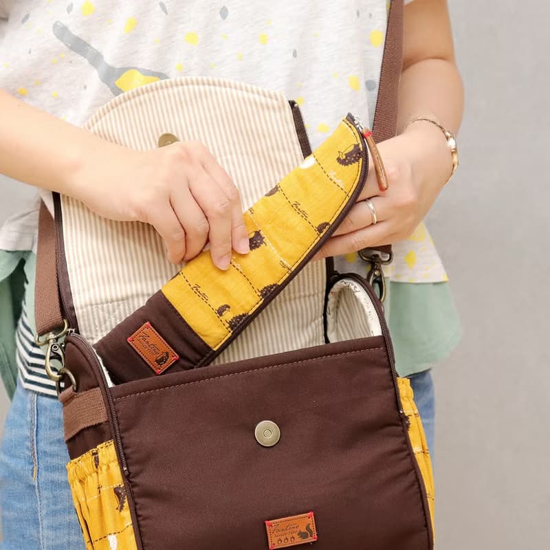 獨創布花餐具袋::月球灰(漫步一線間)環保餐具/減塑/畢業季