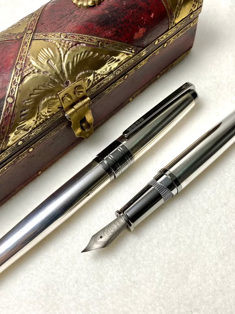 3952老山羊-X800 專利磁吸式 925純銀 書法鈦尖鋼筆