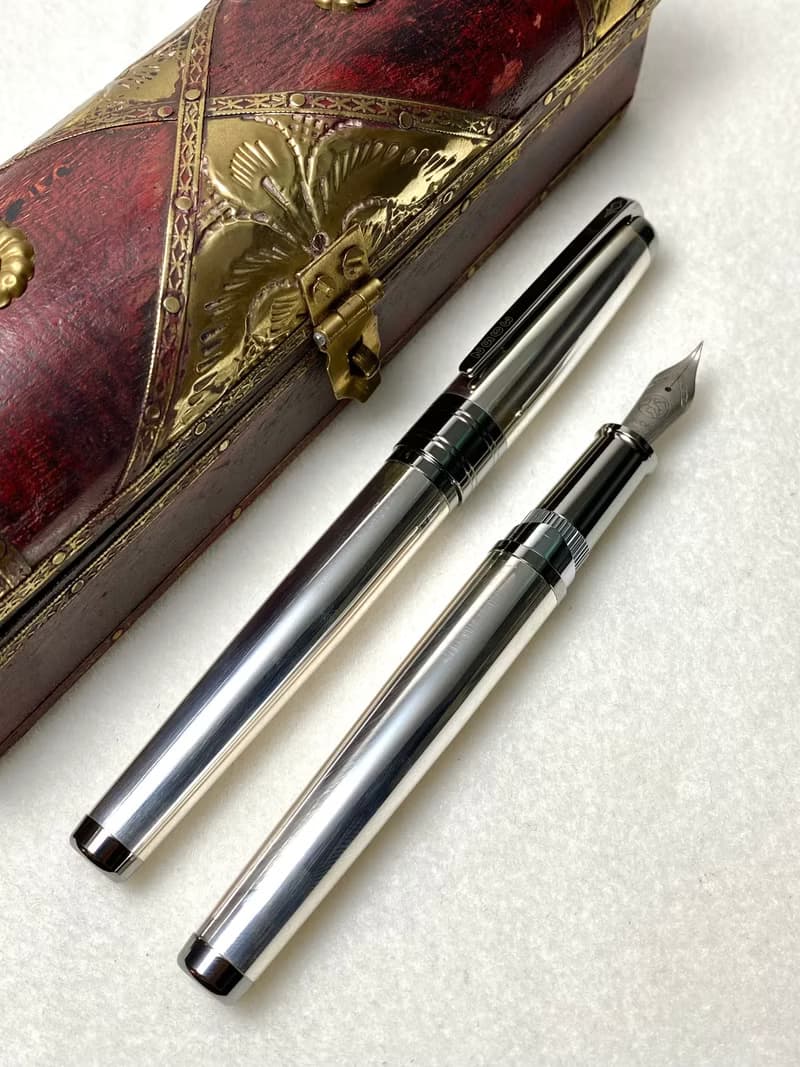 3952老山羊-X800 專利磁吸式 925純銀 書法鈦尖鋼筆