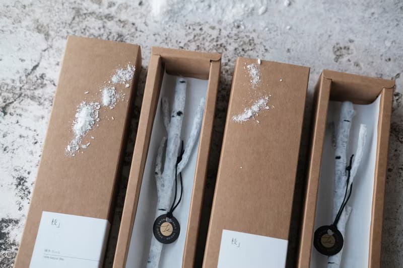 手工白樺木造型蠟燭