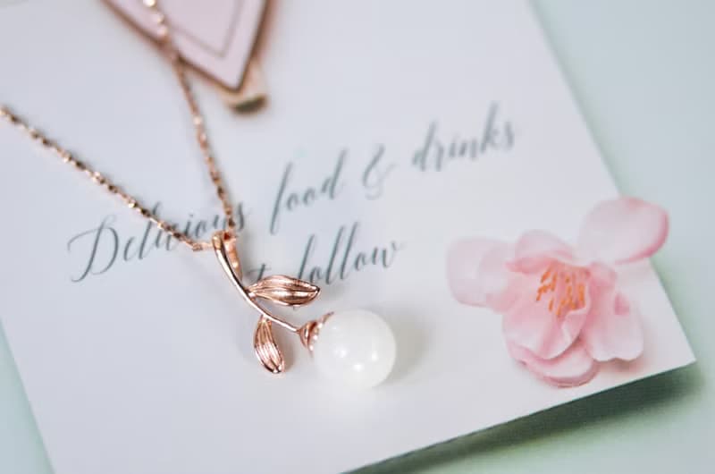 綻放的美麗 - 925銀鍍玫瑰金母乳飾品項鏈