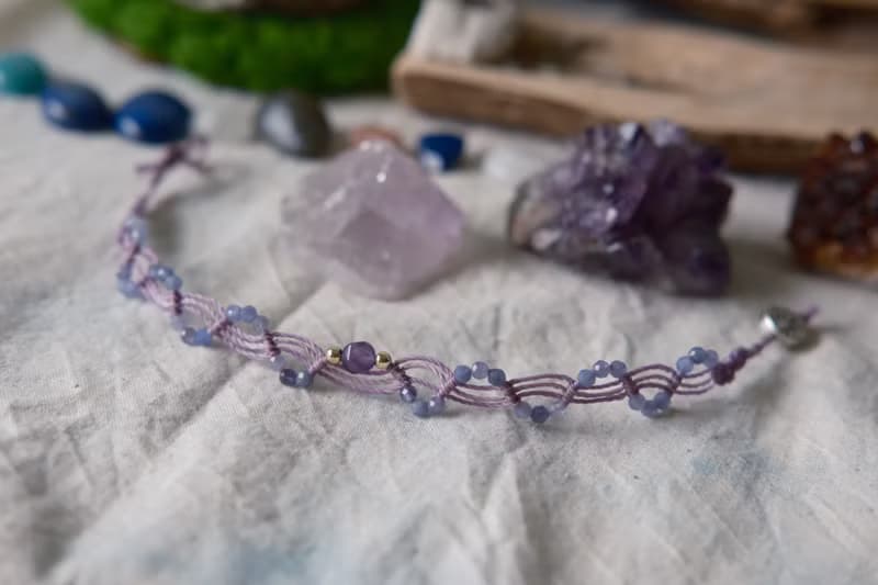 脈輪能量腳鍊//彼得石|太陽石|月光石|海藍寶|藍寶石|藍晶石|坦尚