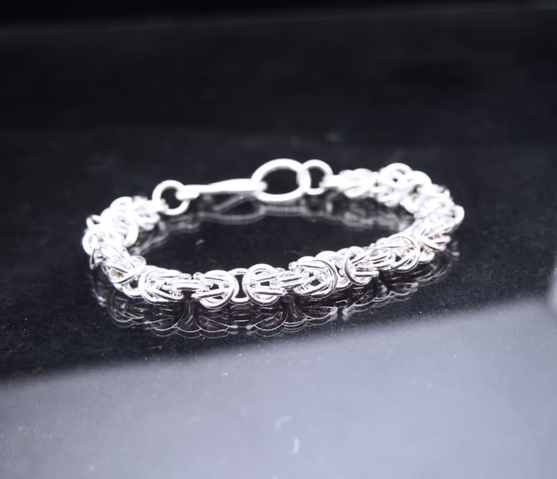 拜占庭結純銀手鍊