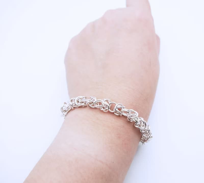 拜占庭結純銀手鍊