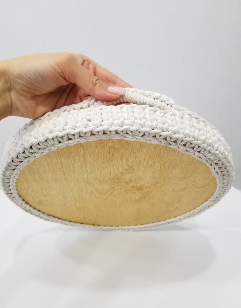 Crochet cotton serving tray, knit serving tray, home decor, table decoration