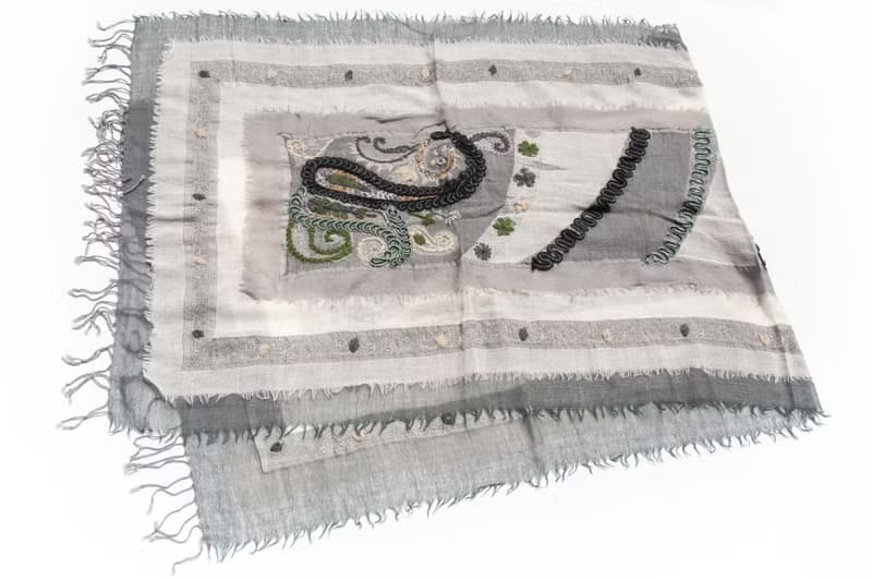 喀什米爾Cashmere/水煮羊毛披肩/針織圍巾/刺繡圍巾/羊絨披巾-花