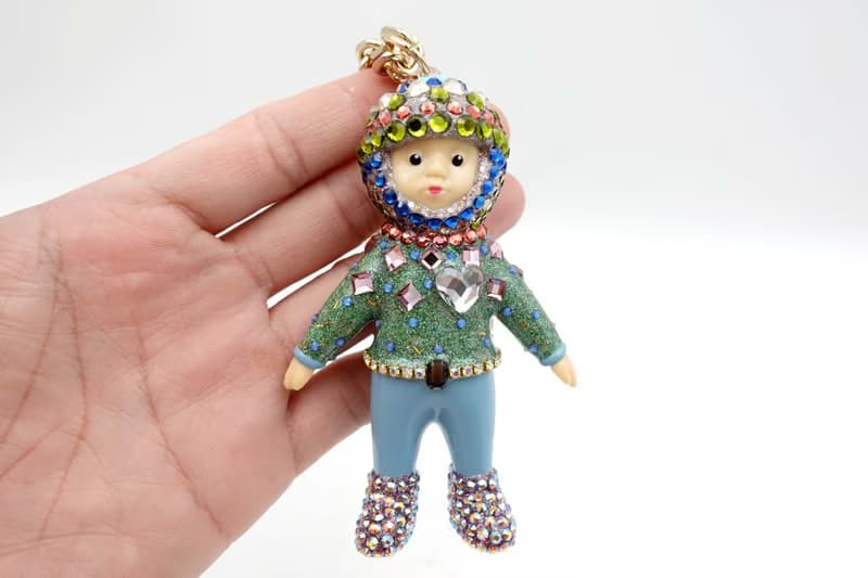 TIMBEE LO X LOPIN & ME綴施華洛水晶太空人娃娃手袋裝飾掛包手鍊