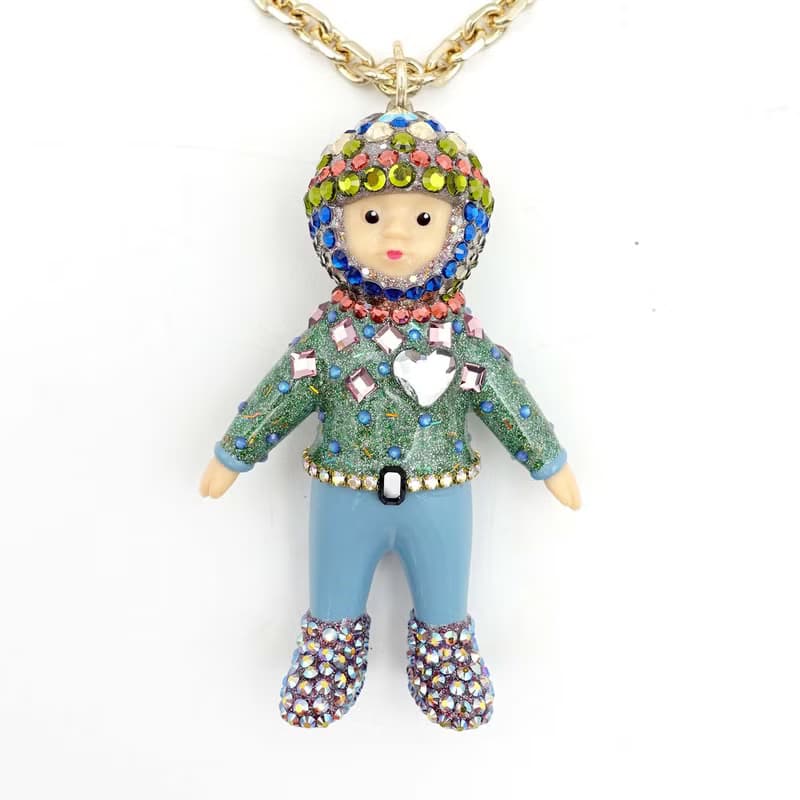 TIMBEE LO X LOPIN & ME綴施華洛水晶太空人娃娃手袋裝飾掛包手鍊