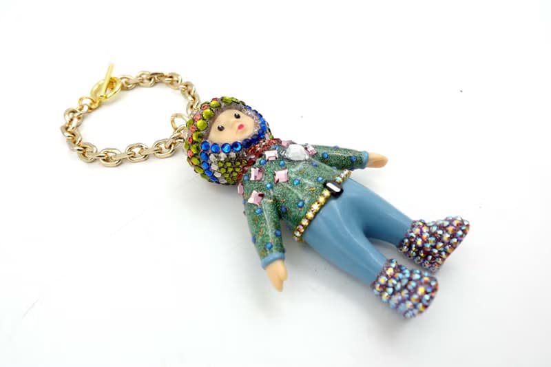 TIMBEE LO X LOPIN & ME綴施華洛水晶太空人娃娃手袋裝飾掛包手鍊