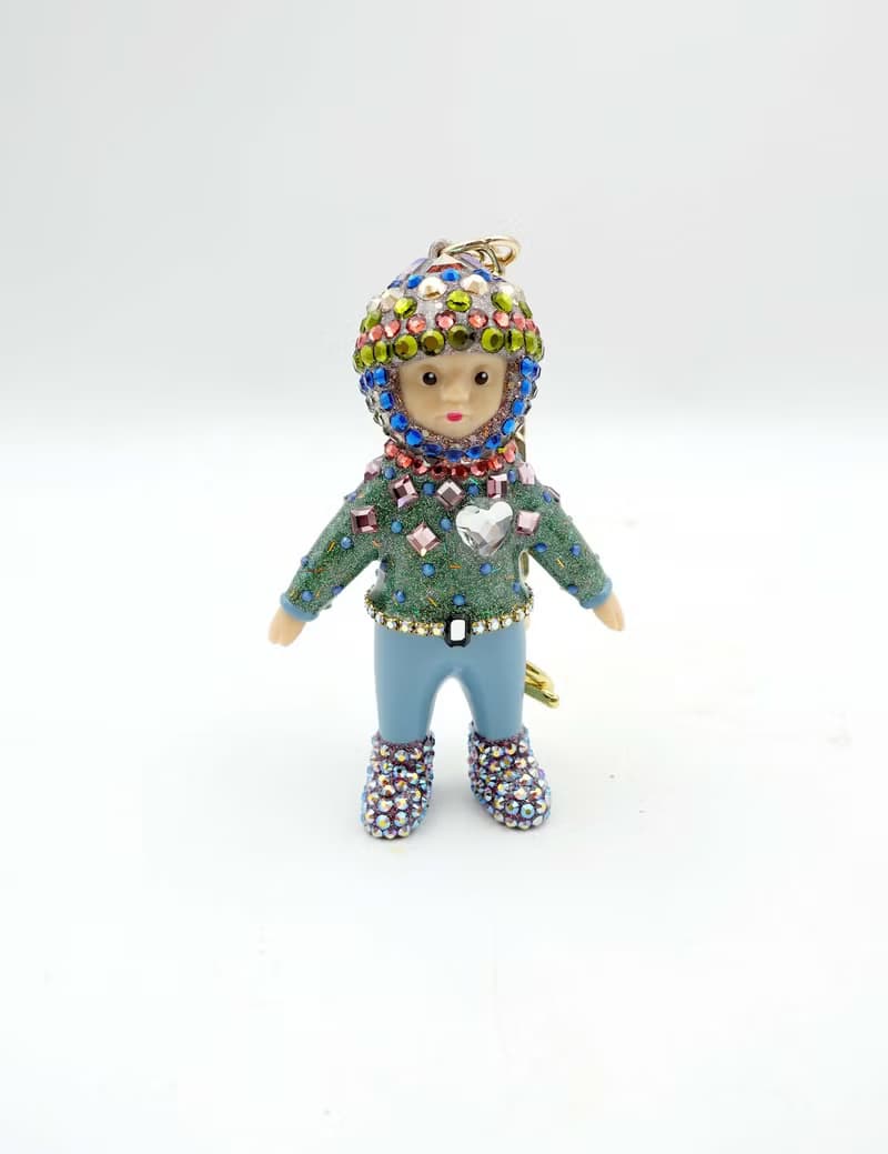 TIMBEE LO X LOPIN & ME綴施華洛水晶太空人娃娃手袋裝飾掛包手鍊