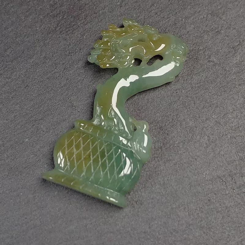 雙彩翡翠巧雕悟道 | 天然A貨翡翠 | 送禮