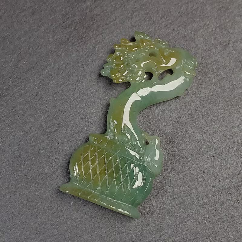 雙彩翡翠巧雕悟道 | 天然A貨翡翠 | 送禮