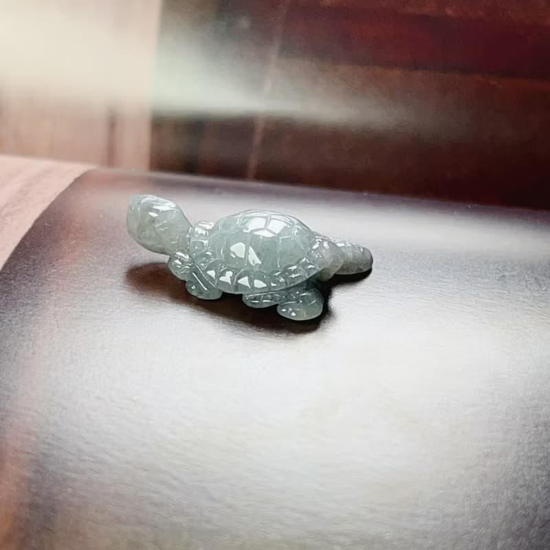 【吉祥‧長壽】冰種翡翠烏龜 | 天然緬甸A貨翡翠 | 送禮