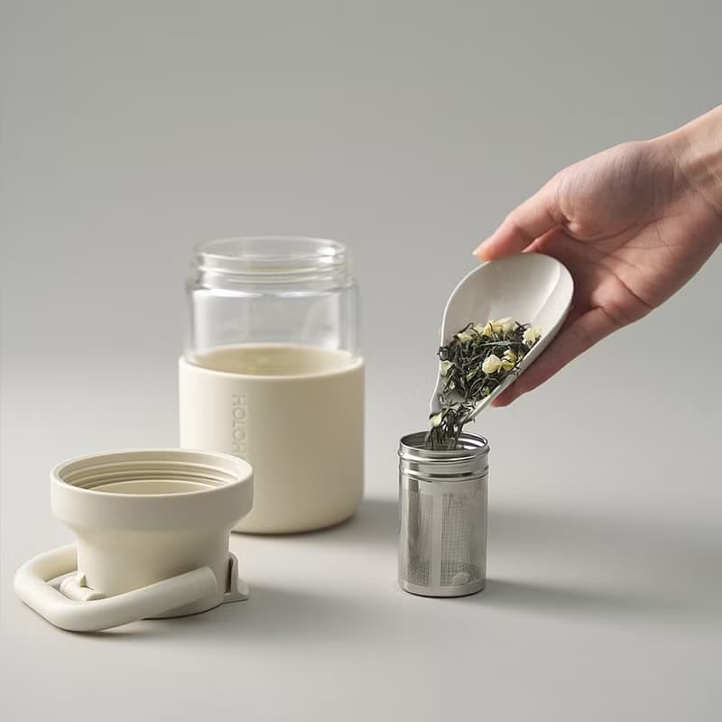 【HOLOHOLO】LIULIU TEA 茶水分離玻璃泡茶壺 (650ml/4色)