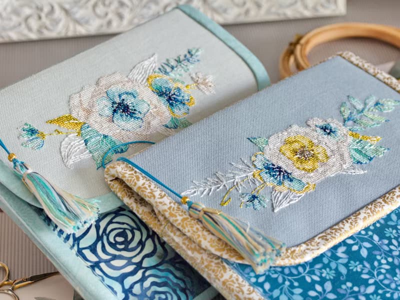 【數位】Watercolor Mint&Gold Bouquet I PDF cross stitch pattern