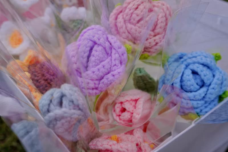 編織花 鉤織花 毛線花 永生花 乾燥花 編織小花農 毛線編織花束