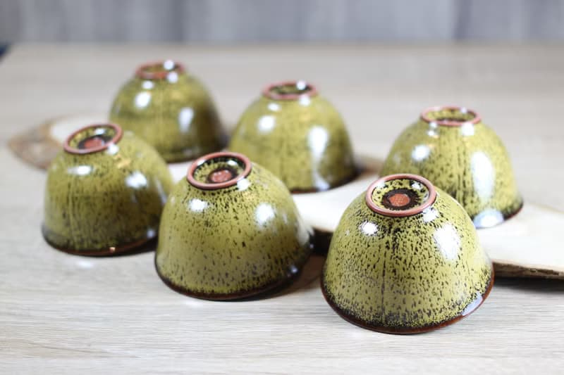 【母親節禮物】鱔黃天目 圓滿葵口茶具組 陶藝名家葉敏祥作品
