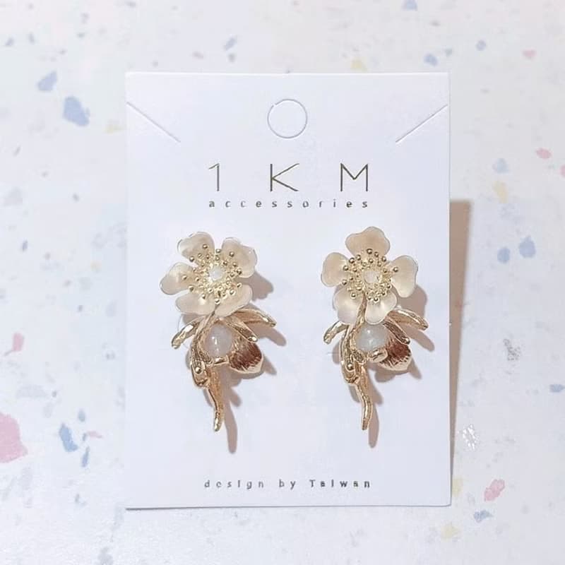 1KM 如果明天•啞光結穗寶石耳環