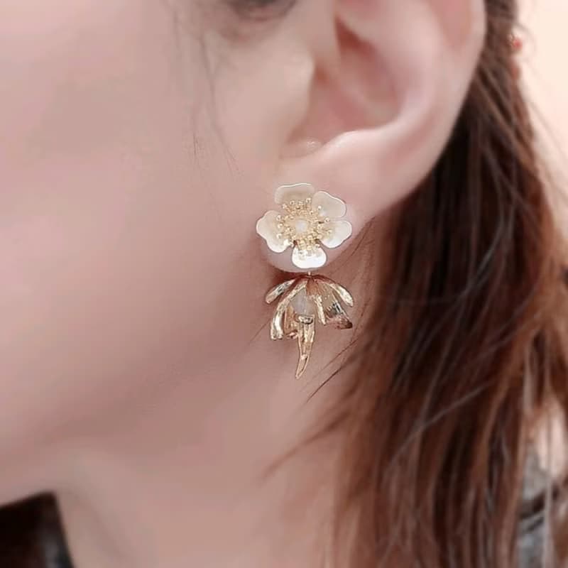1KM 如果明天•啞光結穗寶石耳環