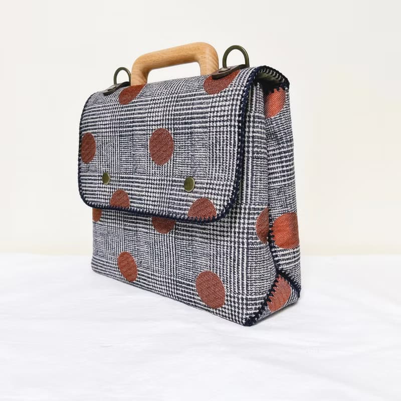 Orange Dot Blend tweed bag