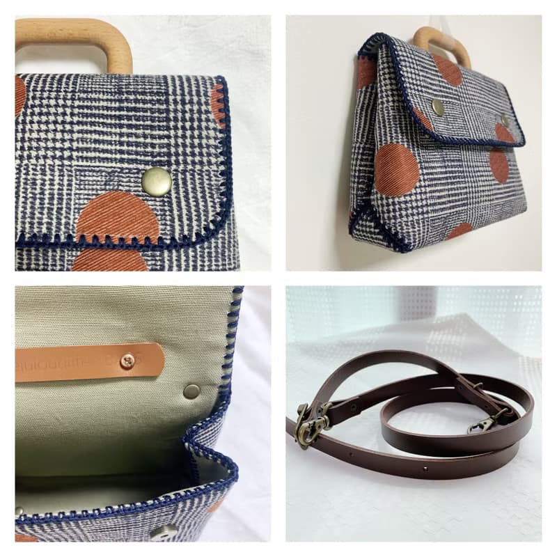 Orange Dot Blend tweed bag