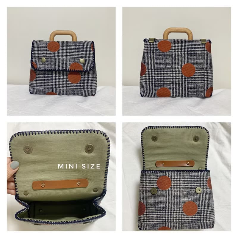 Orange Dot Blend tweed bag