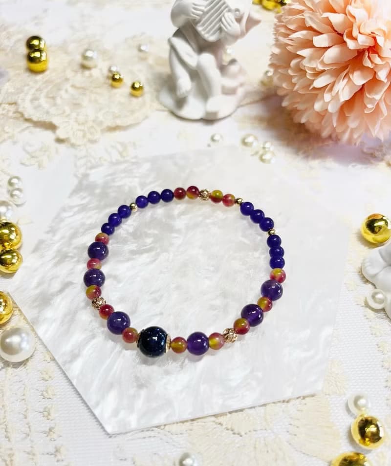 藍瀾紫韵  水晶手鍊