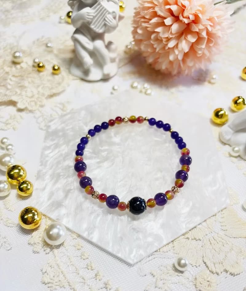 藍瀾紫韵  水晶手鍊