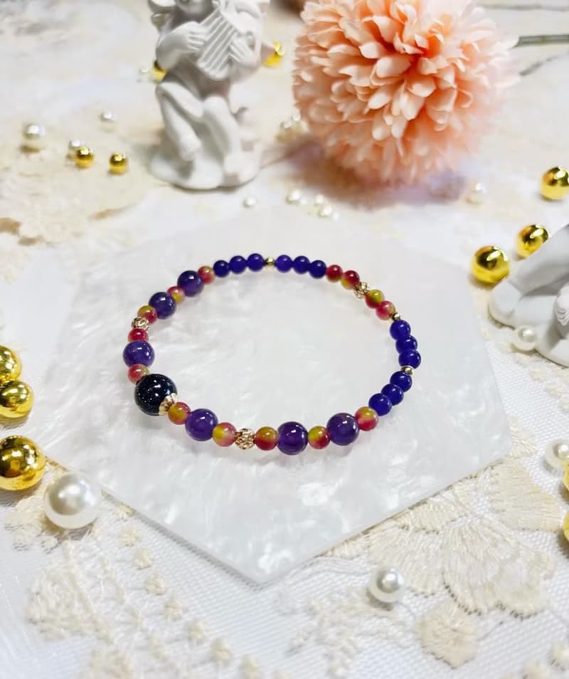 藍瀾紫韵  水晶手鍊